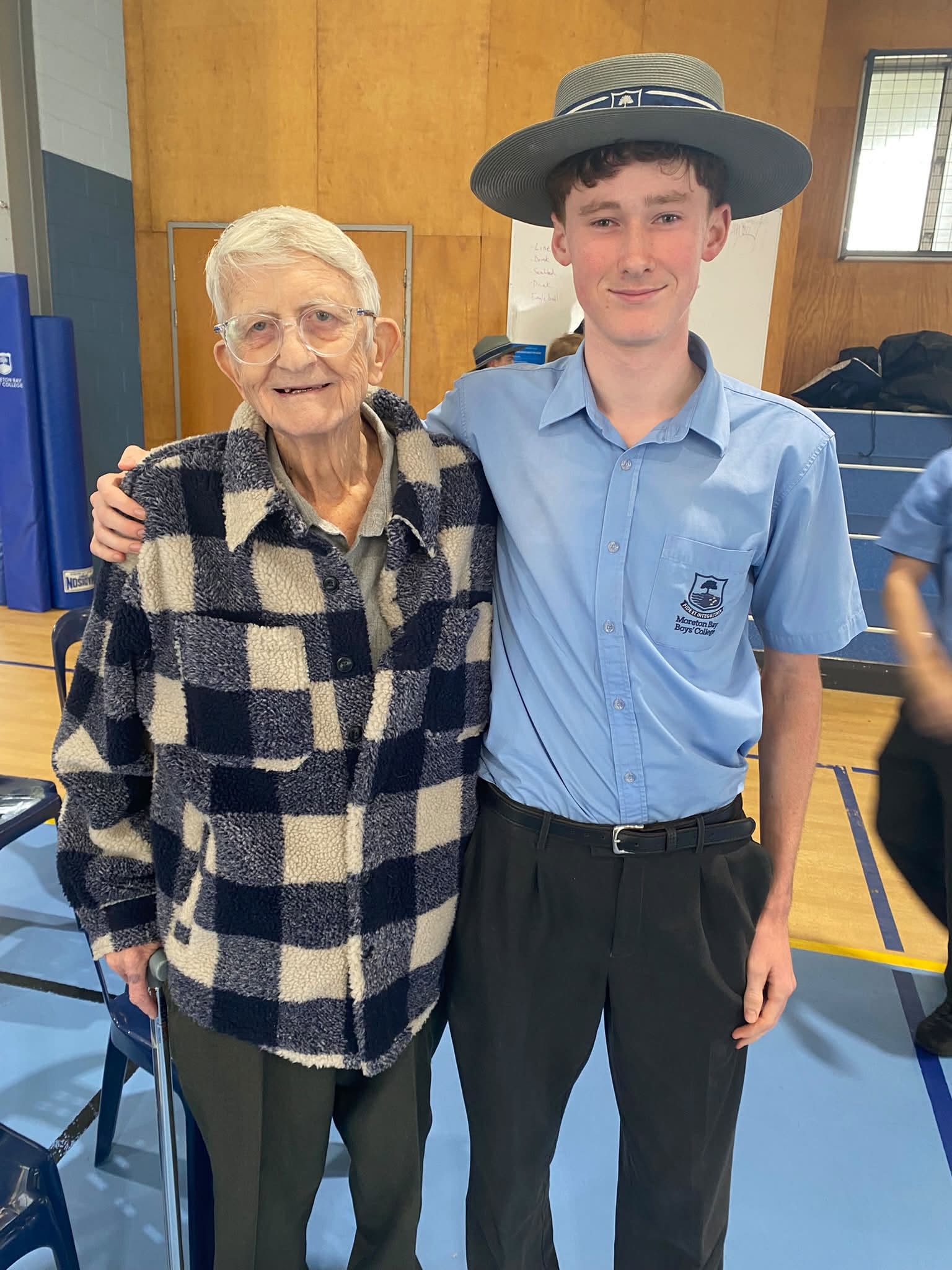 Lion John Wearne with his grandson Henry, the incoming Leo President of the Moreton Bay Boys’ College Leo Club