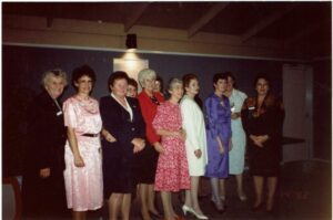 Women members of the Lions Club of Brisbane Camp Hill Carindale in the early 1990s.